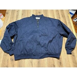 Aramark Jacket Men's Size 4X Blue Long Sleeve Full Zip Up Outerwear Comfortable